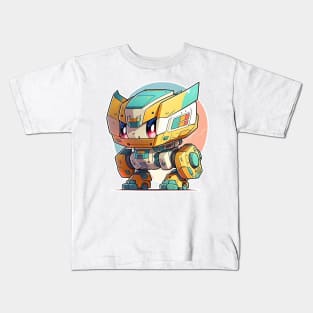 Colourful kawaii mech robot modern illustration Kids T-Shirt